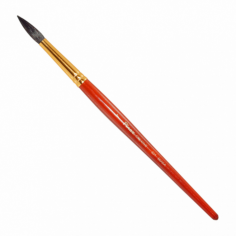 Кисть белка №7 круглая Pinax "Creative 331" короткая ручка 606x758