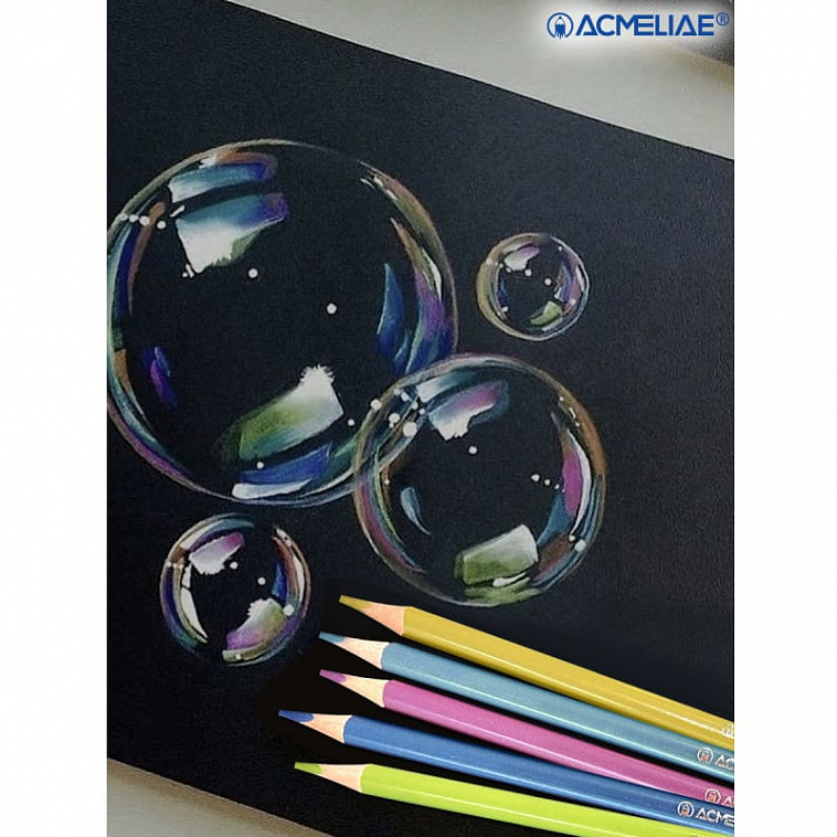 Наборкарандашей цветных  металлик ACMELIAE "Metallic Artmate" 12 цв, в картонном футляре 606x758