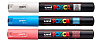 Набор маркеров POSCA PC-1M, 3 шт, белый/голубой/кораллово-розовый, в блистере 1