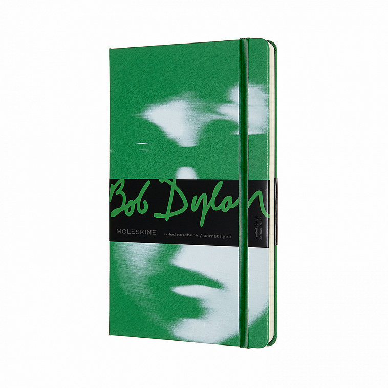 Записная книжка в линейку Moleskine "LE Bob Dylon" Large 130х210 мм 240 стр., обложка зеленая