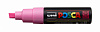 Маркер UNI "POSCA" PC-8K, до 8,0 мм, наконечник скошенный, цвет флуоресцентно-розовый 1