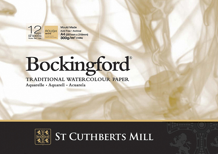Альбом на спирали для акварели Bockingford C.P. среднее зерно 21х29,7 см 12 л 300 г белый