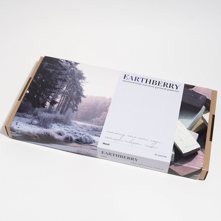 Набор пастели сухая, мягкая ручной работы EARTHBERRY "Иней", 30 цветов 606x758