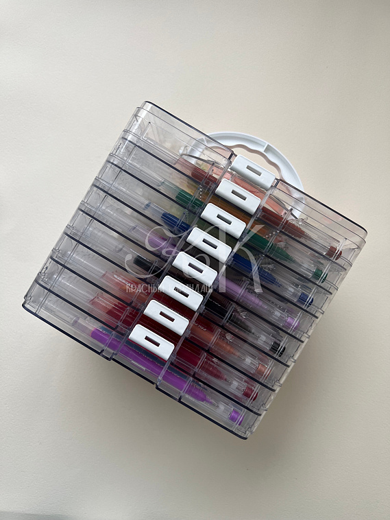 Набор ручек гелевых Languo, 0,6 мм, 72 цвета 606x758