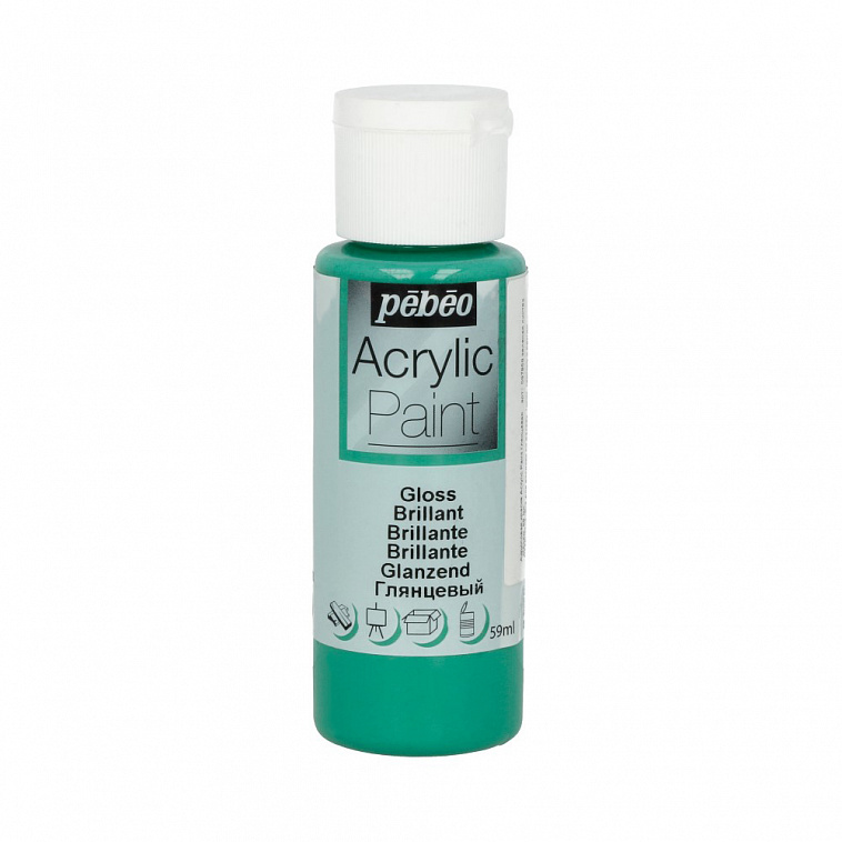 Акрил для декора Pebeo "Acrylic Paint" 59 мл, глянцевый, зеленая листва 606x758