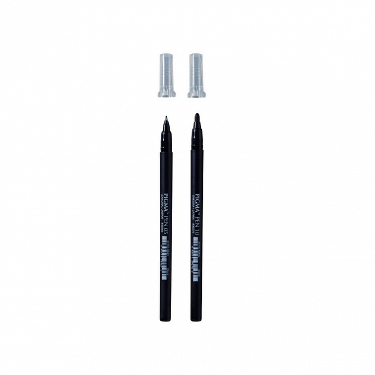 Набор капиллярных ручек Sakura "Pigma Pen" 3шт (2шт 0.3мм, 0.7мм) Черный