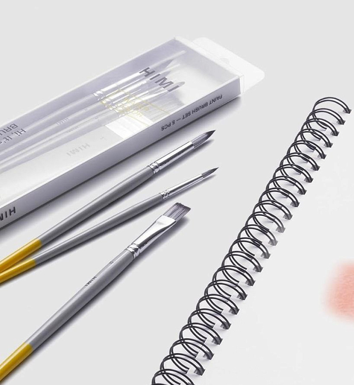 Набор кистей для акварели "HIMI" 5 шт 606x758