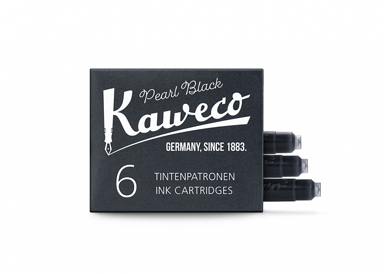 Набор картриджей для перьевых ручек Kaweco 6 шт, Жемчужно-черный 606x758