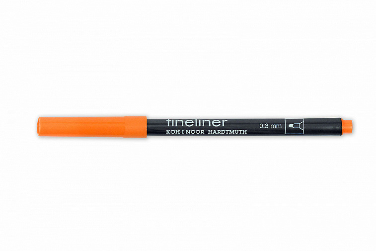 Линер Koh-I-Noor "Fineliner" 0,3 мм, оранжевый 606x758