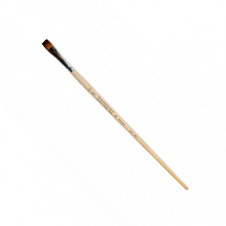 Кисть колонок №6 плоская Живописные кисти "1029" длинная ручка с черным кончиком 606x758