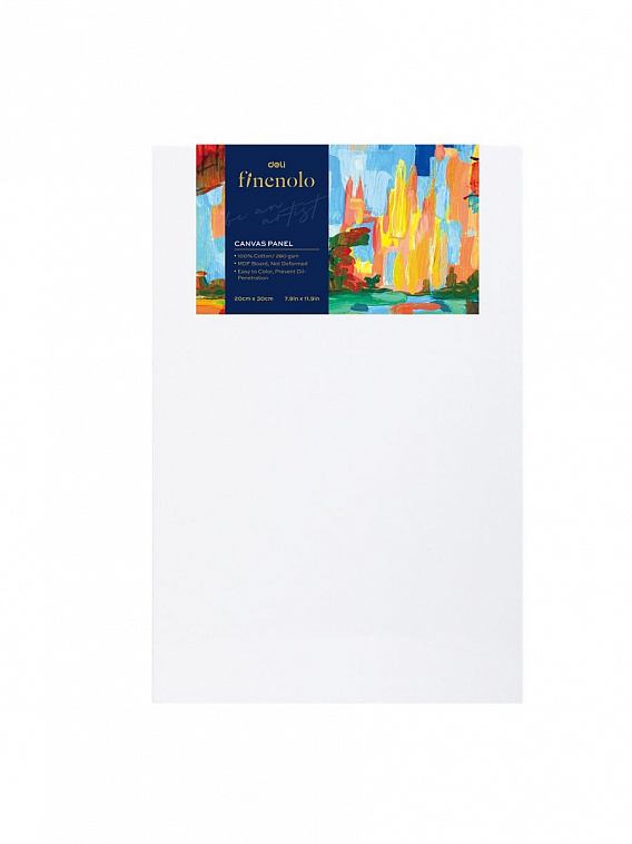Холст на прессованном картоне Finenolo 20*30 см 280 г, 100% хлопок, универсальная грунтовка 606x758