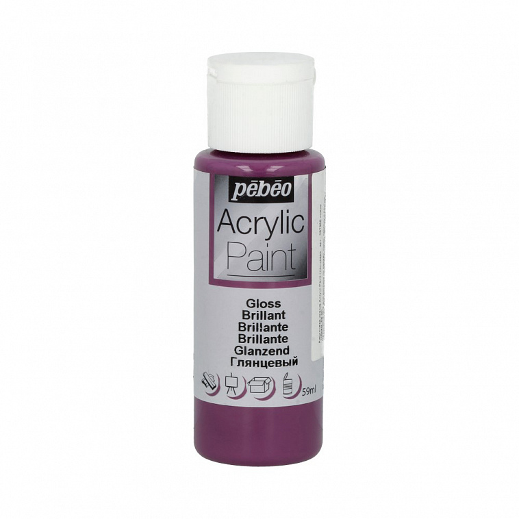 Акрил для декора Pebeo "Acrylic Paint" 59 мл, глянцевый, инжир 606x758