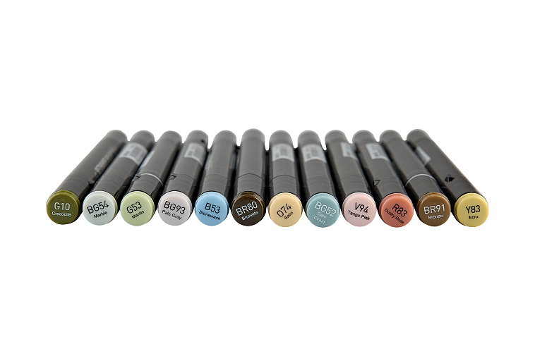 Набор маркеров Sketchmarker "Brush Pro Nature Set" 12 цветов в картонной упаковке 606x758