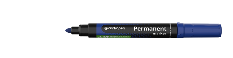 Маркер перманентный Centropen "8566" 2,5 мм, пулевидный, синий 606x758