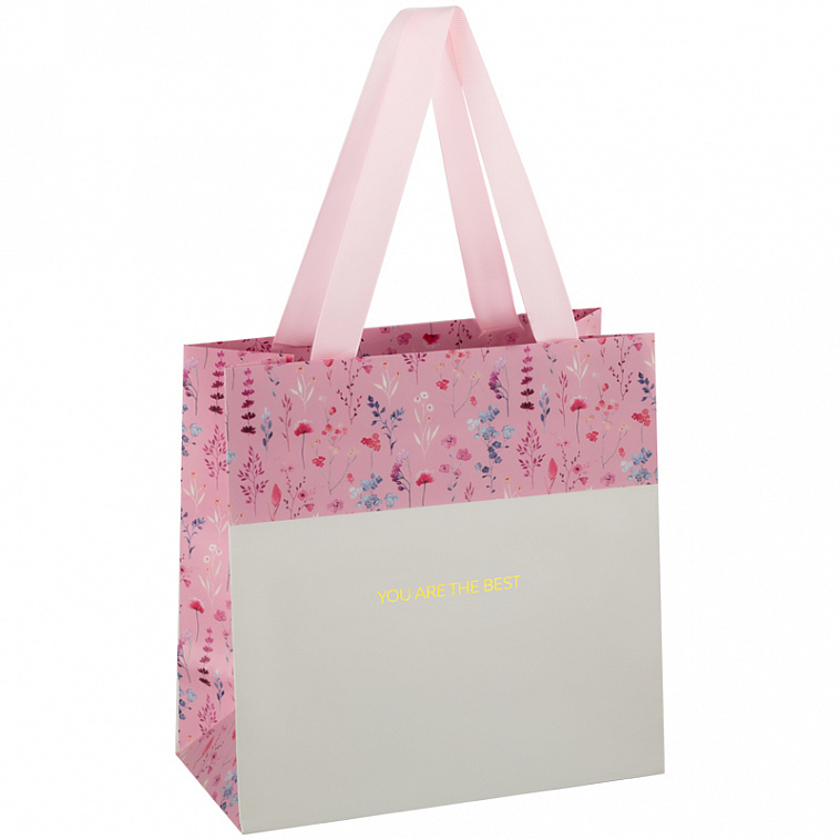 Пакет подарочный MESHU "Pastel pink" 20*20*10 см 606x758