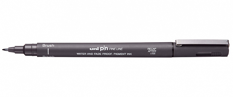Линер UNI PIN brush 200 (S) кисть, темно-серый 606x758