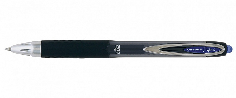 Ручка гелевая автоматическая UNI "UMN-207" синий