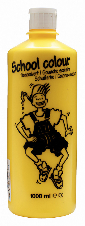 Гуашь Talens "School Colours" банка 1 л №200 Жёлтый 606x758