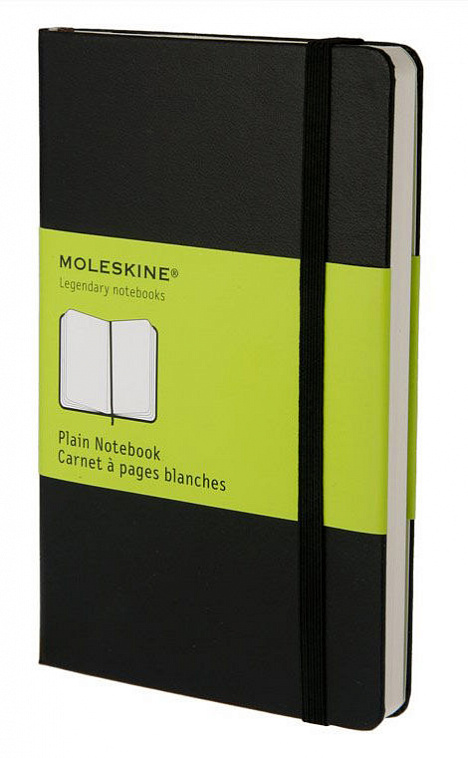 Записная книжка нелинованная Moleskine "Classic" Pocket, обложка черная