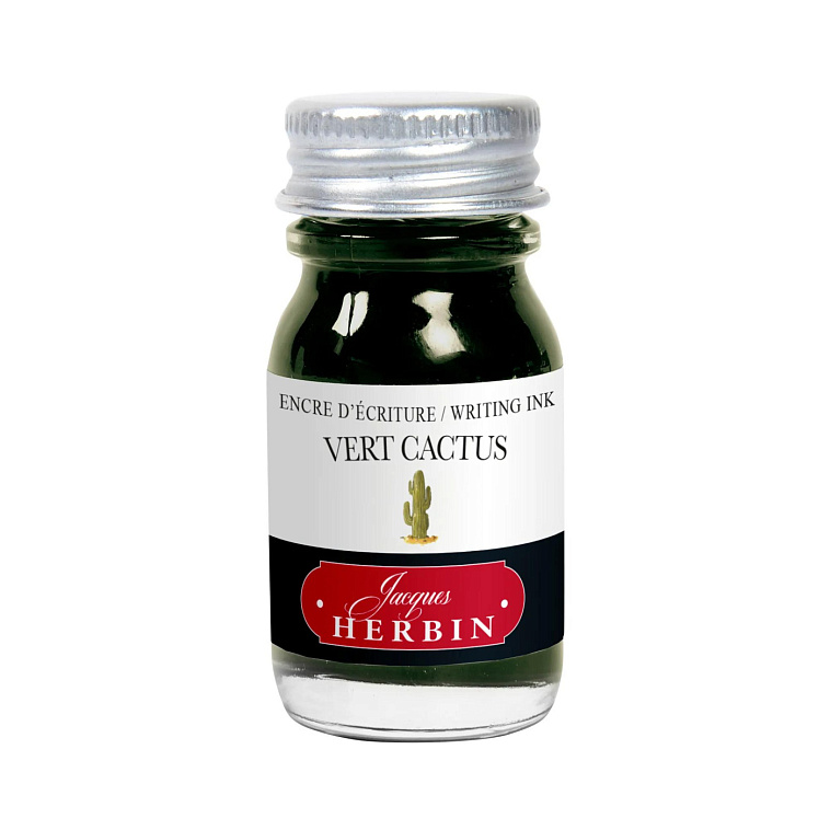 Чернила в банке Herbin, 10 мл, Vert Cactus 606x758
