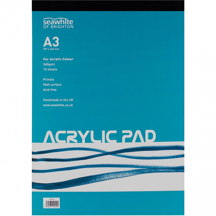 Альбом-склейка для акрила Seawhite Acrylic Painting Pad А3 15 л 360 г 606x758