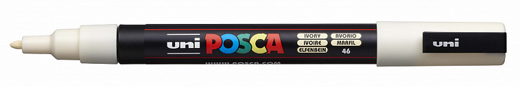 Маркер UNI "POSCA" PC-3M, 0,9-1,3 мм, наконечник пулевидный, №46 цвет слоновая кость 606x758