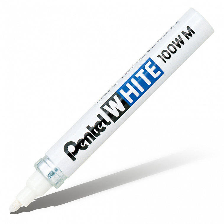 Маркер перманентный Pentel "White" 3,9 мм пулеобразный наконечник, белый