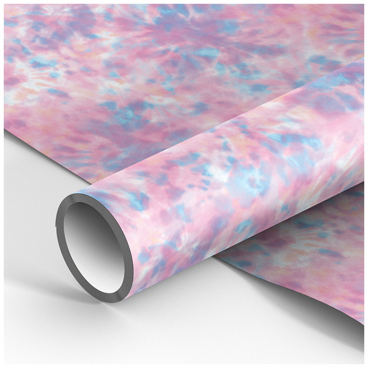 Упаковочная бумага глянцевая MESHU "Tie-dye.Universe" 70*100 см, 90 г