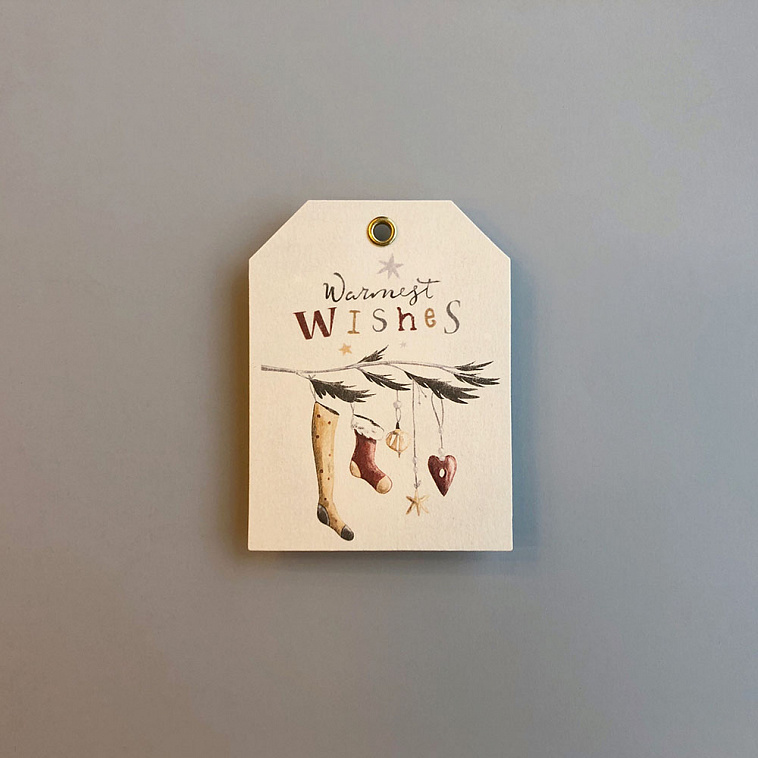 Бирка "Warmest wishes" 606x758