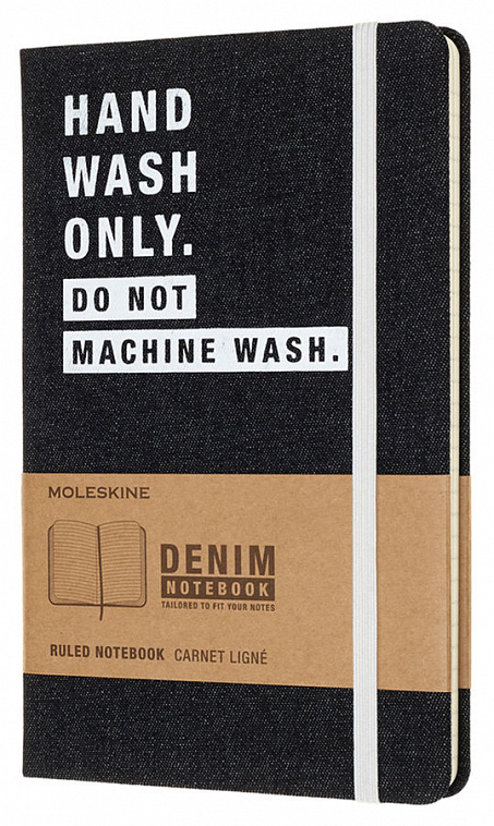 Записная книжка в линейку Moleskine "DENIM NOTEBOOKS" Large 130х210 мм 240 стр Hand Wash