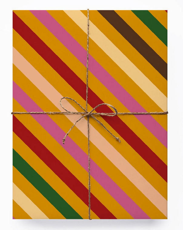 Бумага "Полоски горчичные" 606x758