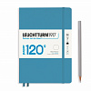 Блокнот нелинованный Leuchtturm Edition А5 203 стр., твердая обложка нордический синий