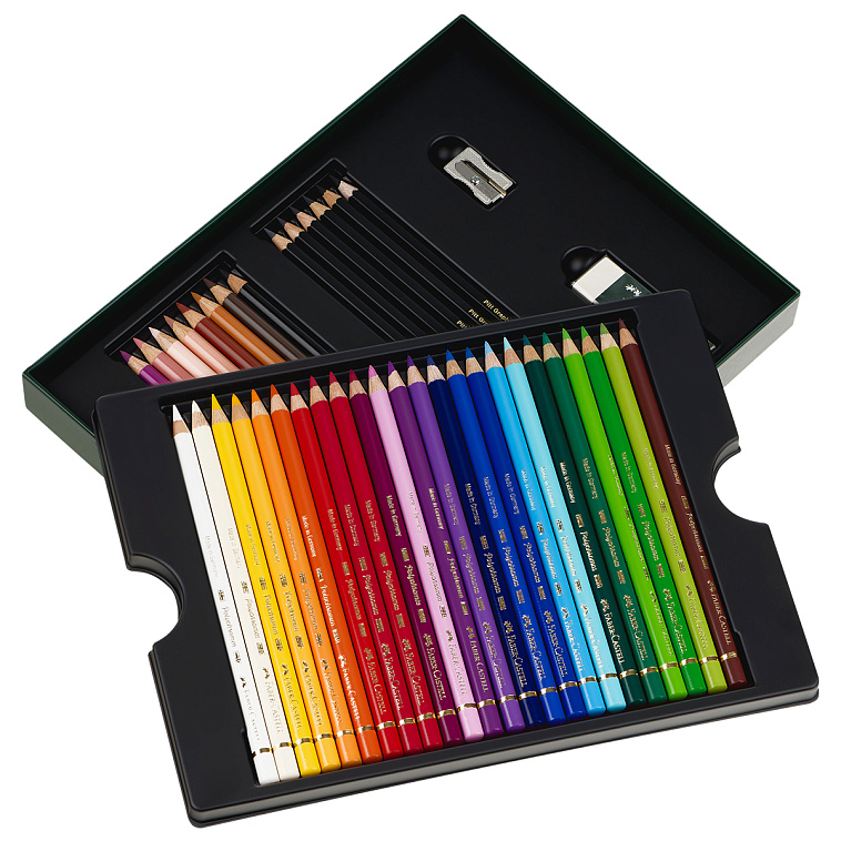 Набор художественных изделий Faber Castell "Polychromos & Pitt Graphite Matt ", 40 предметов 606x758