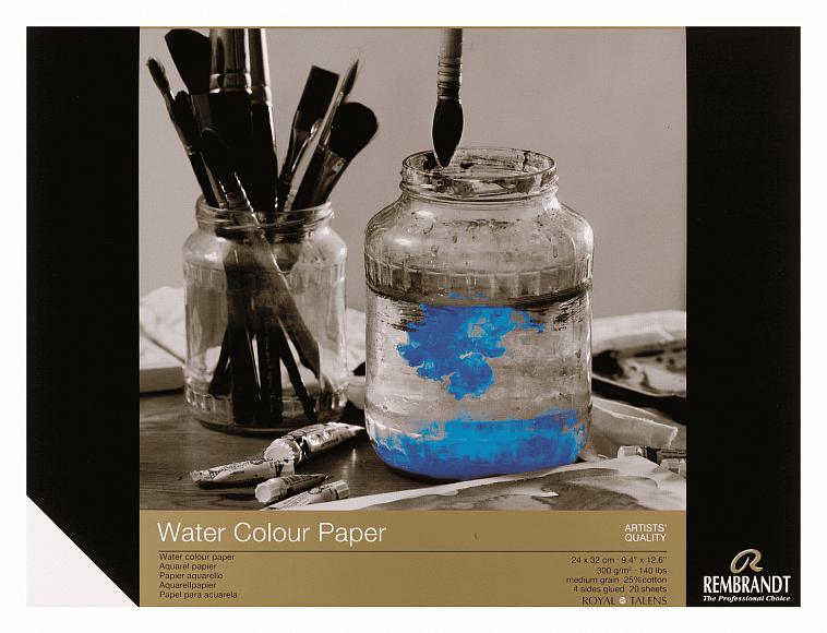 Альбом-склейка для акварели Talens "Rembrandt" 24х32 см 20 л 300 г хлопок 25%