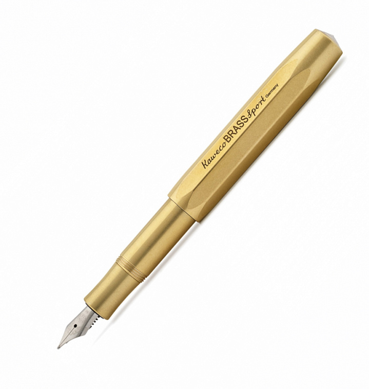 Ручка перьевая Kaweco BRASS Sport EF 0,5 мм, корпус латунный