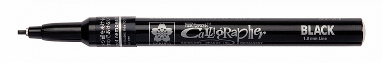 Маркер для каллиграфии Sakura "Pen-Touch Calligrapher" 1,80 мм, черный 606x758