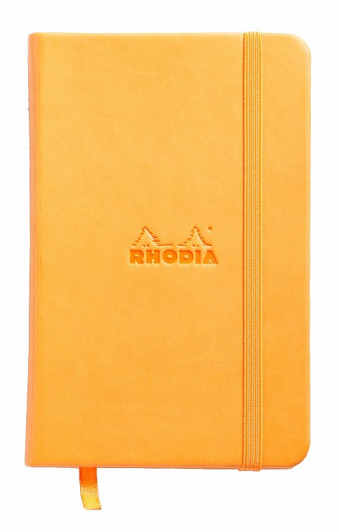 Блокнот Rhodia "Webnotebook" 9х14 см 96 л 90 г, оранжевый, листы: кремовые, нелинованные