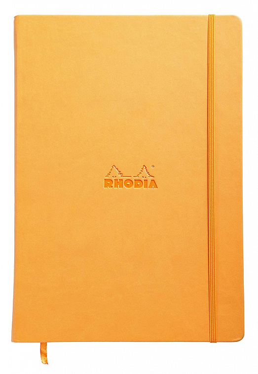 Блокнот Rhodia "Webnotebook" 14х21 см 96 л 90 г, оранжевый, листы: слоновая кость