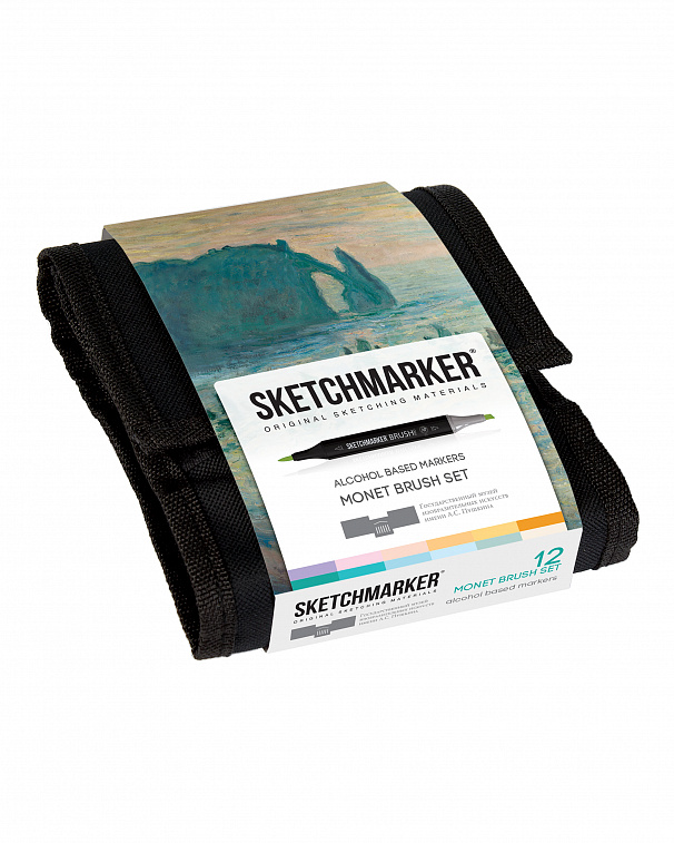 Набор маркеров SKETCHMARKER & Pushkinskiy Brush Моне 12 шт 606x758