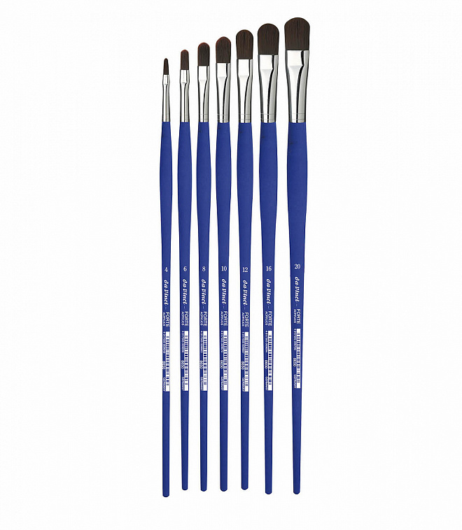 Кисть синтетика овальная Da Vinci 8650 "Forte-Acrylics" длинная ручка