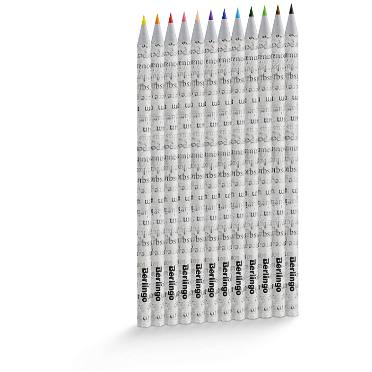 Набор карандашей цветных Berlingo "SuperSoft. Green Series" 12 цв., из переработанной бумаги, заточе 606x758