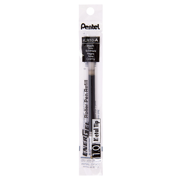 Стержень для ручек гелевых Pentel d 1 мм, черные чернила 606x758