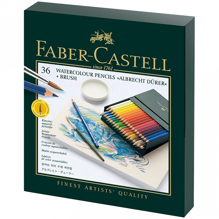 Набор цветных  карандашей акварельных Faber-castell "Albrecht Durer" 36 цв проф-ные уп-ка из кожзама