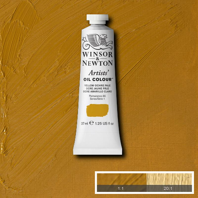 ♦Масло Winsor&Newton "ARTISTS" 37 мл бледно-желтая охра  606x758