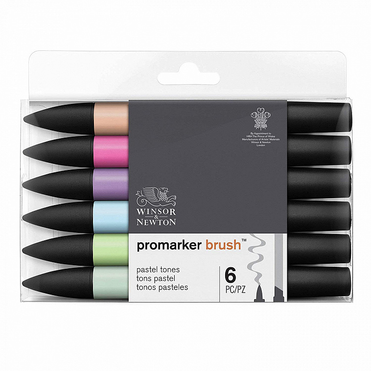 Набор маркеров ProMarker Brush 6 цветов, пастельные оттенки №2