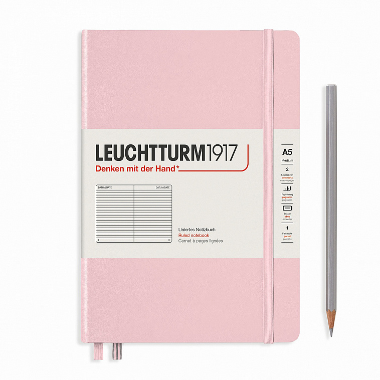 Книга для записей в линейку Leuchtturm1917 "Muted Colours" Medium А5, розовый