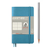 Записная книжка в линейку Leuchtturm Pocket A6 123 стр., мягкая обложка нордический синий