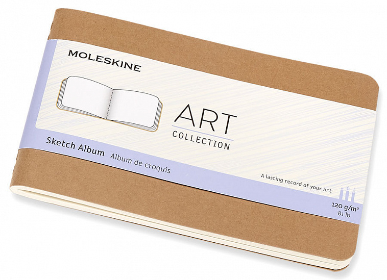 Блокнот для рисования  Moleskine "Art cahier sketch album" Pocket 9х14 см 88 стр., цвет бежевый