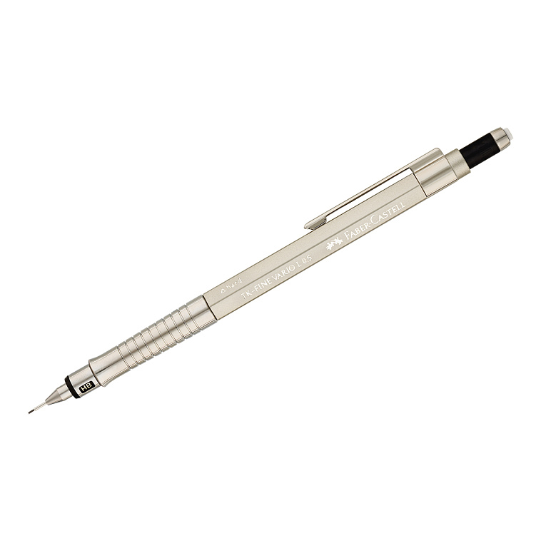 Карандаш механический Faber Castell "TK-Fine Vario L" 0,5 мм, HB, с ластиком, шампань 606x758