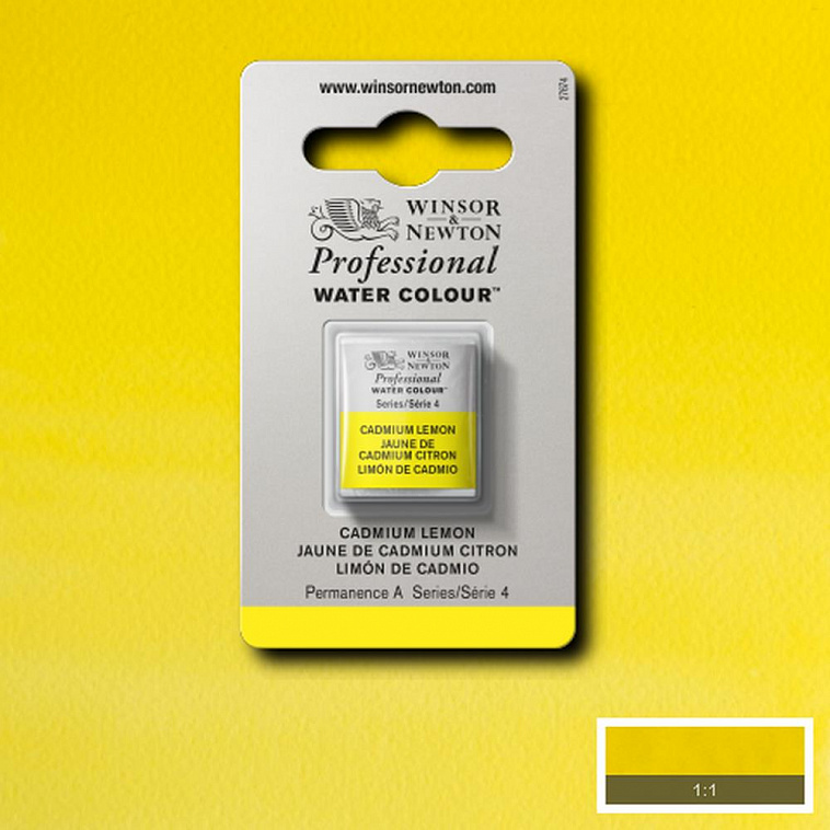 Акварель Winsor&Newton "Professional" в кювете Кадмий лимонный   606x758